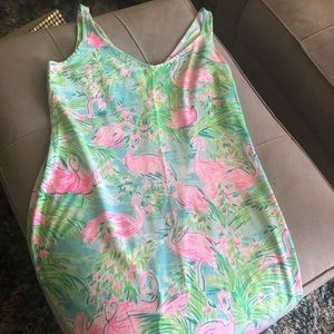 Lilly Pulitzer flamingo knit dress
